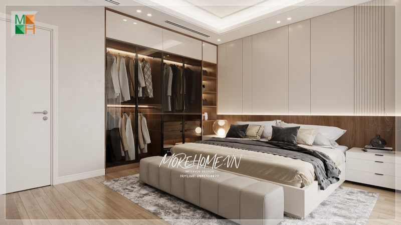 Tab đầu giường góp phần làm điểm nhấn giúp không gian trở nên sang trọng và ấn tượng trong mắt người nhìn.